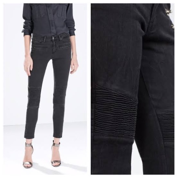 Zara Denim - Zara mid rise moto jeans (size US 8)